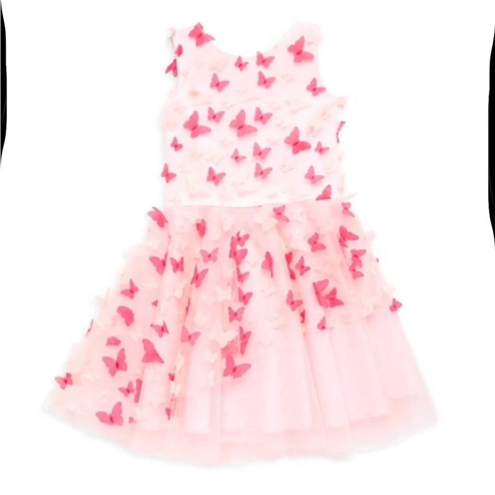 Zoe Ltd Butterfly 3D Dress in hot Pink